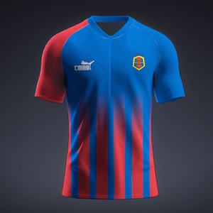 PSD MOCKUP. Camiseta equipación fútbol en 3D  - 4