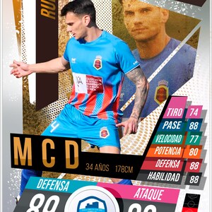 Plantilla PSD. Carta de fútbol - 1
