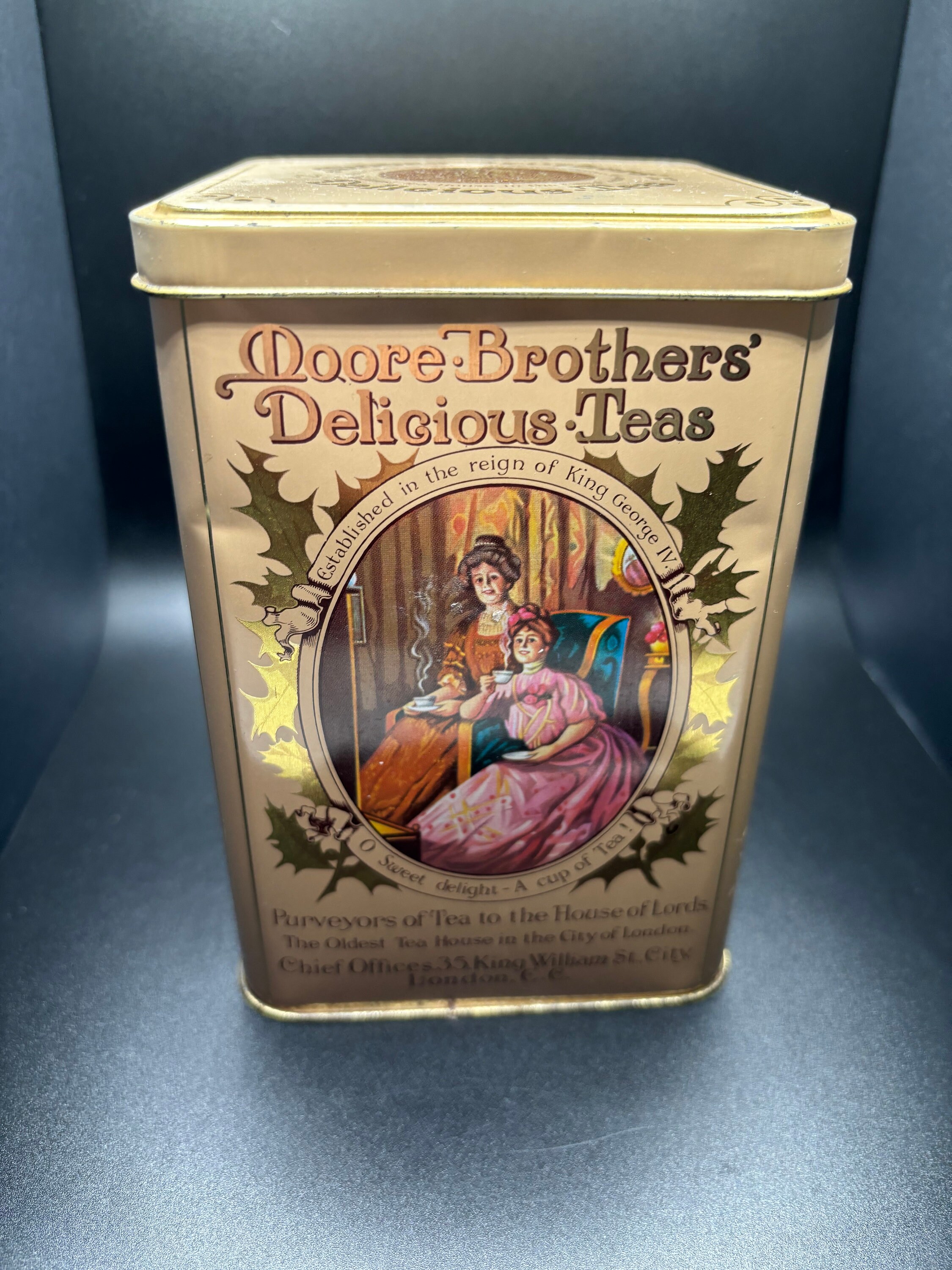 Moore Brothers Tea Tin Made in England Oldest Tea House in London