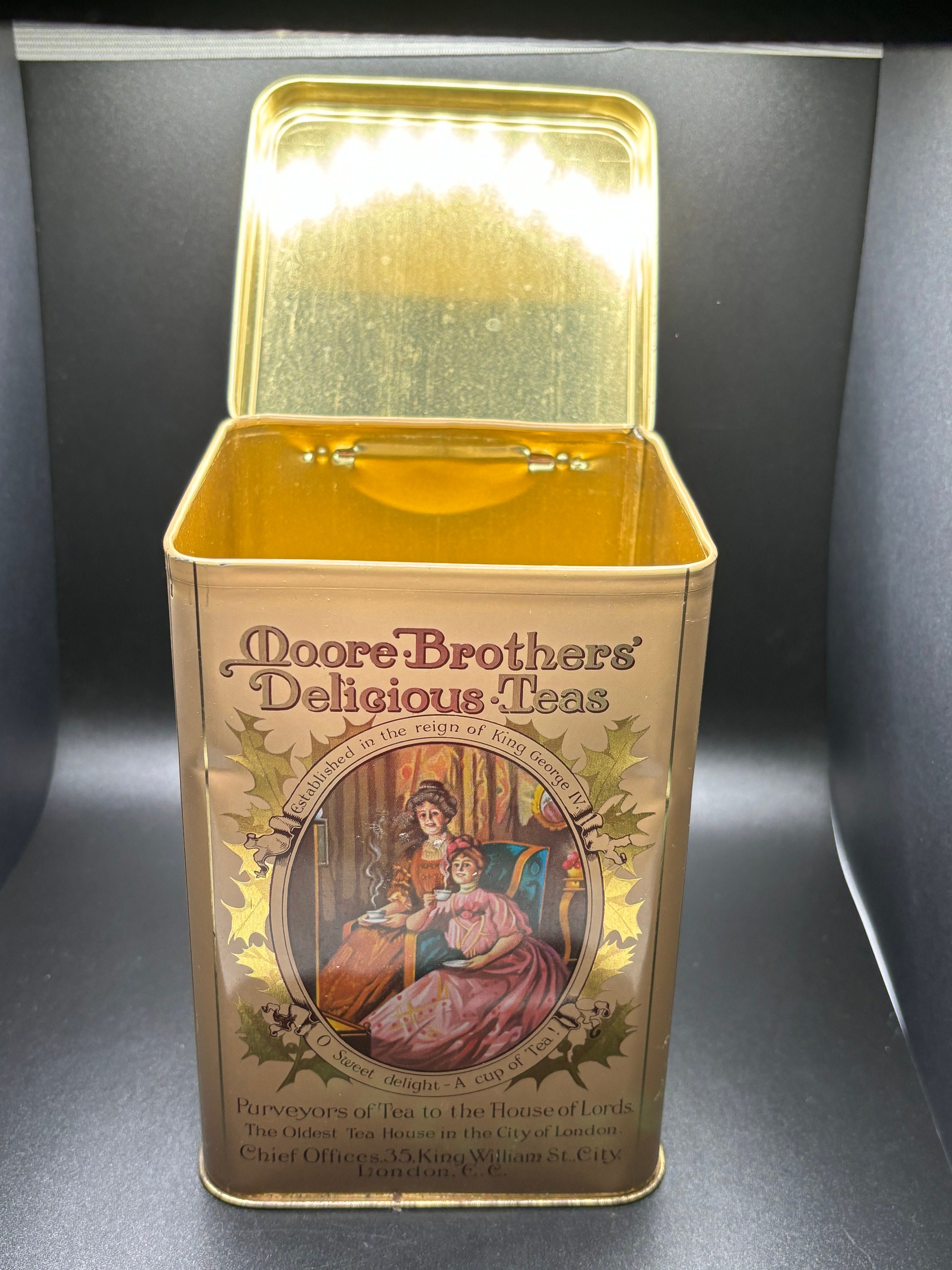Moore Brothers Tea Tin Made in England Oldest Tea House in London