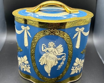 Candy Tin- Grecian Idyl - Murray-Allen Regal Crown Made in England Vintage-RARE