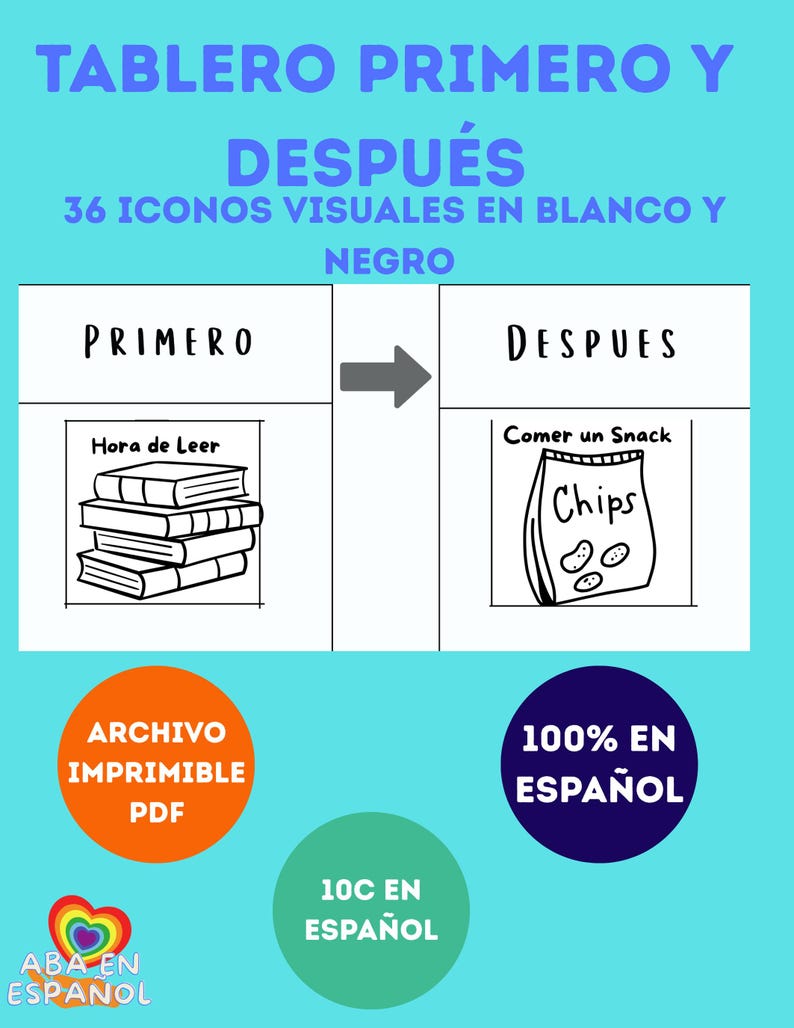 Spanish Visual Queue Spanish Visual Schedule – Autism ABA Routine Icons (PDF) - Etsy