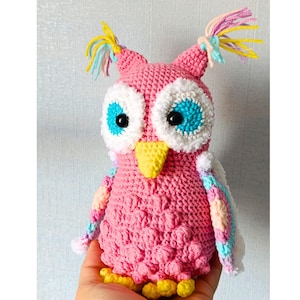 Handmade Crochet Owl – Soft Half-Cotton Plush Toy | Baby Shower Gift, Nursery Room Decor