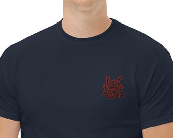 Samurai Embroidered T-Shirt – Unisex T-Shirt – Left Chest, 9 Colors