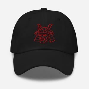 Embroidered Samurai Helmet Dad Hat – Curved Brim Unisex Cap
