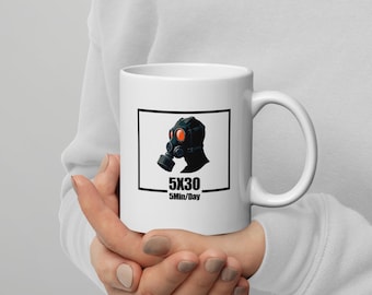 5X30 Meme Mug | Workout Gas Mask Meme Design