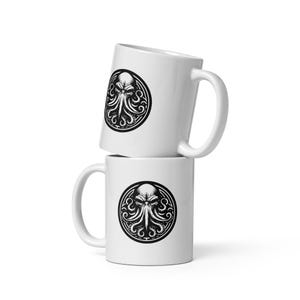 Cthulhu Mug: Lovecraftian Monster with Tentacles in Black Circle