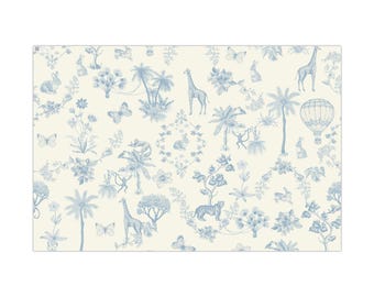 Geschenkpapier, blaue elegante Tiergeschenkverpackung für Babyparty, Geburtstag, Feiertage - umweltfreundliches Partyzubehör, Geschenkpapierrolle, Geschenk