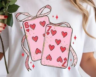 Playing Cards Valentine PNG, Coquette Shirt Design (Digital Download)