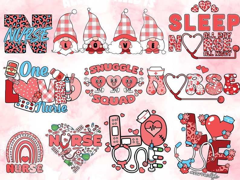 Nurse Valentine Svg Png Bundle Loved Cupids Favorite Nurse Life Xo Xo ...