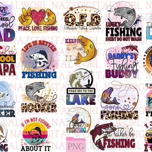 Fishing Png Bundle, Fishing Sublimation, Fisherman Png, Fishing Pole Png, Fathers Day Gift, Fishing Dad Shirt, Funny Fishing Quote Png