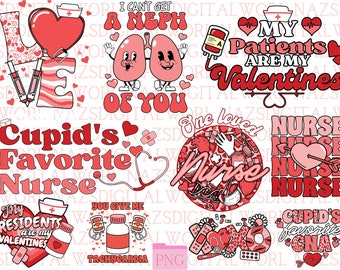 Nurse Valentine svg png bundle Loved Cupids favorite nurse life xo xo Nursing fills heart Leopard Rainbow Cricut sublimation shirt designs