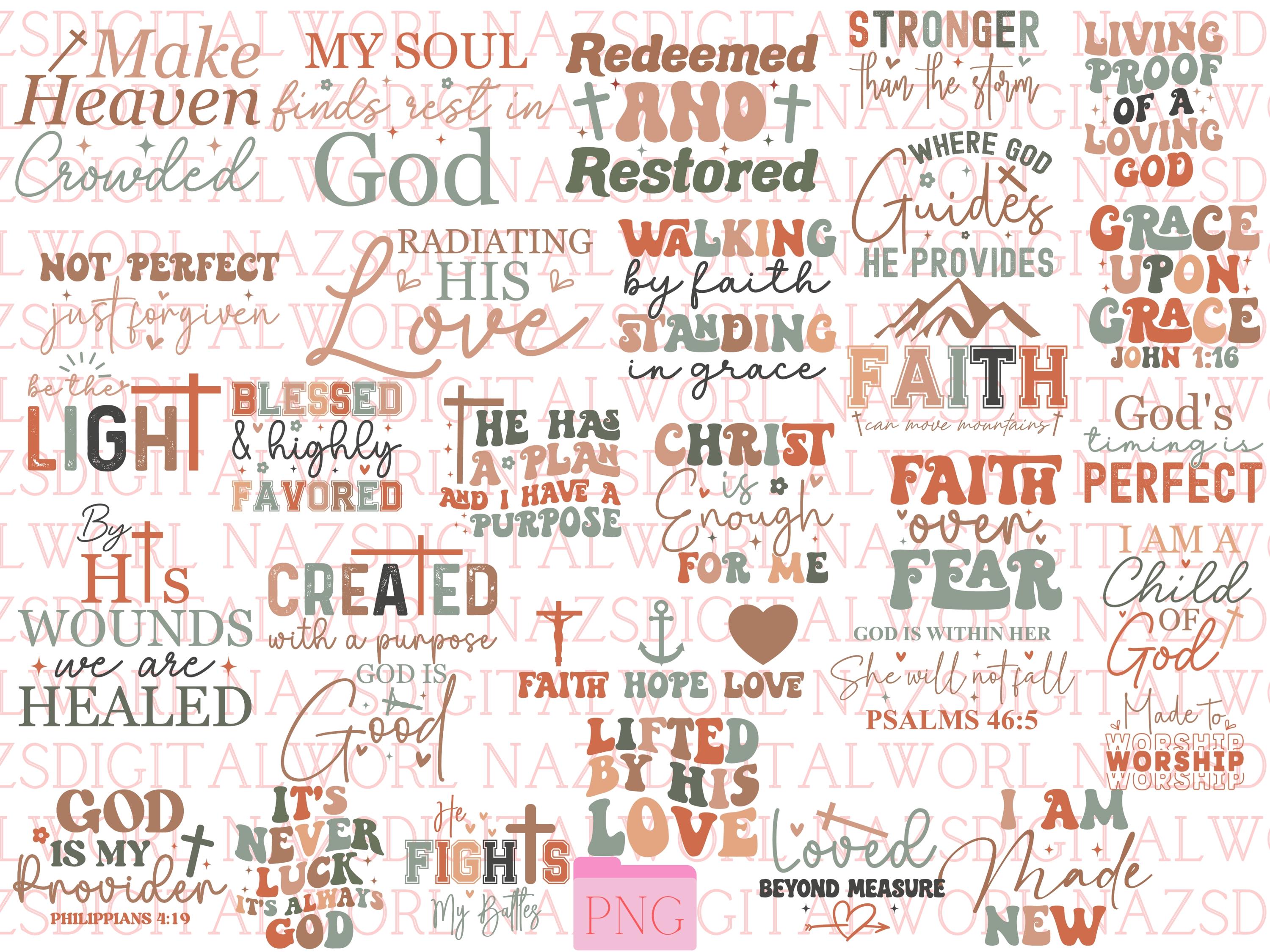 Boho Elegant Christian Svg Png Bundle, Bible Verse svg, Scripture svg, Sleeve Shirt Design Svg, God Jesus Svg, Psalm Svg, Love Faith Svg Png