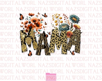 Western Cowgirl Mama png, Howdy Mom Braun Rindsleder Schleife png, Western Mama Schleife png, Gepard Gold Glitter Trendy Mama png