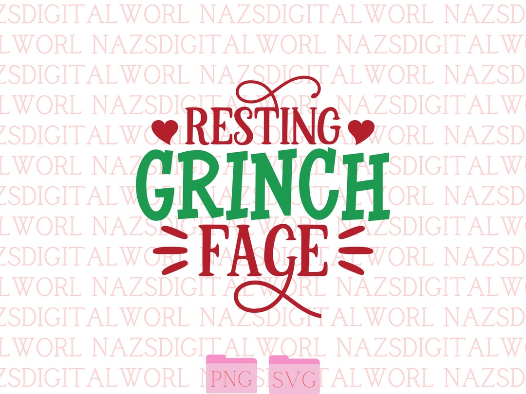 Resting Grinch Face SVG, Grinch Svg, Christmas Svg, Christmas 2024 Svg