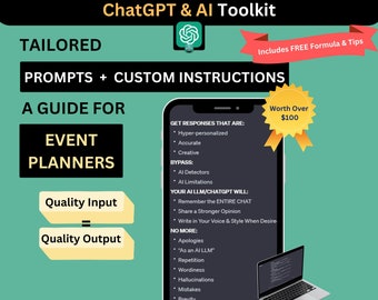 AI & ChatGPT Toolkit for Event Planners: Personalized Guide | Master AI with specific Prompts and Custom Instructions