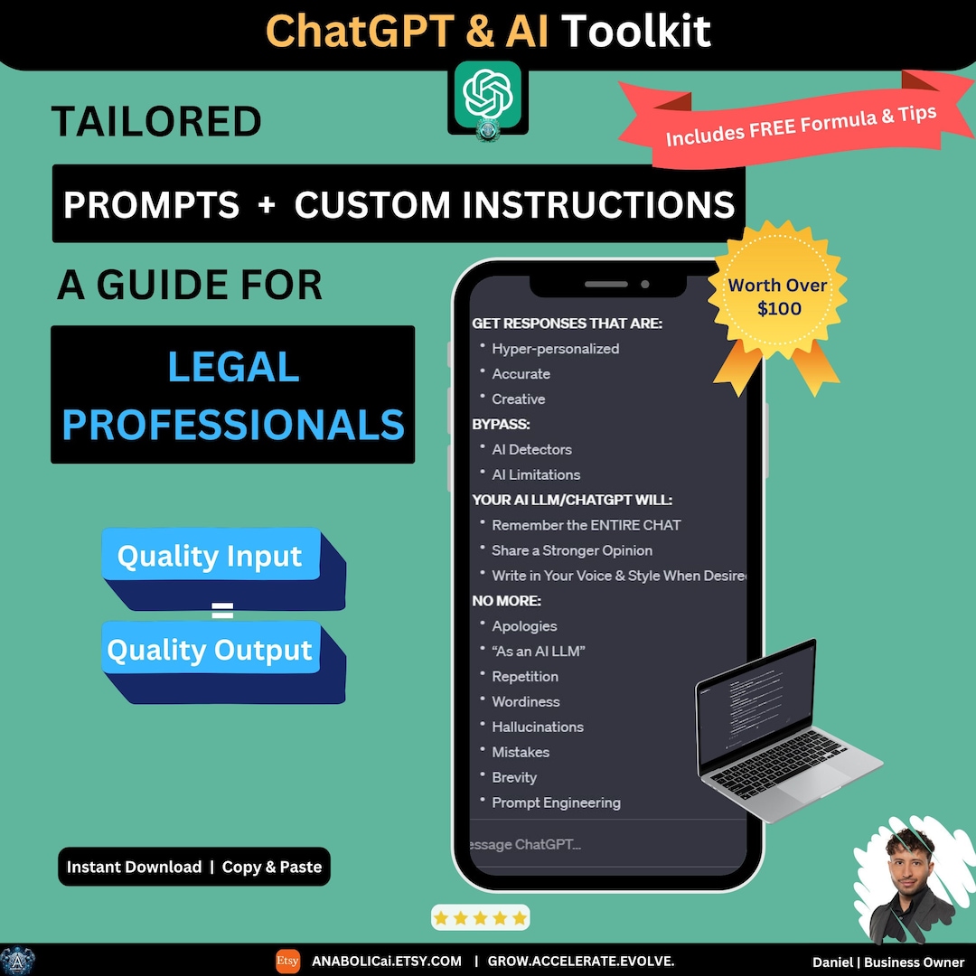 AI & Chatgpt Toolkit for Legal: Tailored Guide for Lawyers, Attorneys ...