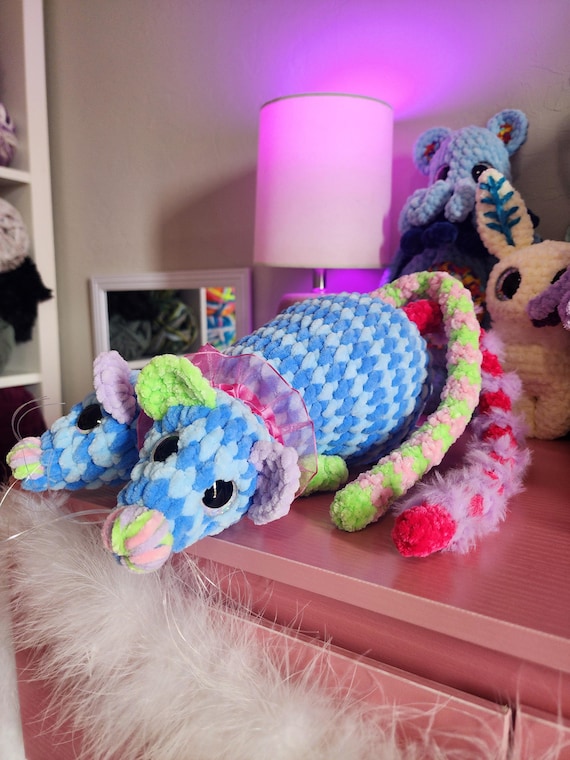 Two Headed Lab Rat Crochet Pattern, Halloween Valentines Day