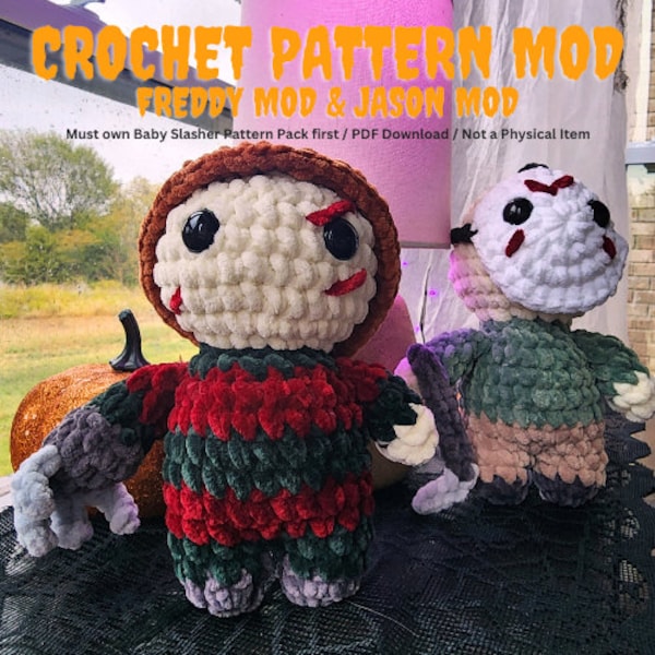 Mod Pack PDF add on for Original Baby Slasher Pattern Instant Download