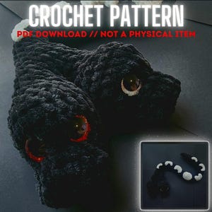 PDF Eclipse Den tvåhövdade ormen Virkmönsterpaket, Direkt Nedladdning, Halloween, Amigurumi, Månfas, Nymåne, Fullmåne