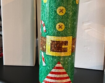 Vaso de 20 oz con forma de elfo navideño