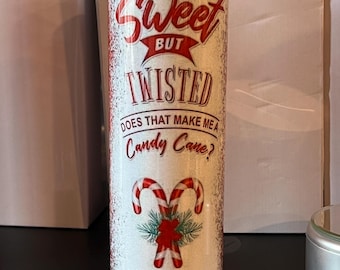 Vaso de 20 oz con motivos navideños dulces pero retorcidos