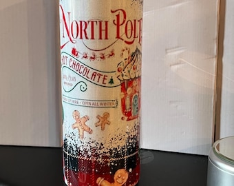 Vaso navideño de 20 oz con motivo del Polo Norte