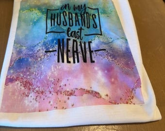 Camiseta "Al límite de mi marido" Talla M para adulto