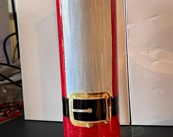 Vaso de 20 oz con traje de Papá Noel navideño