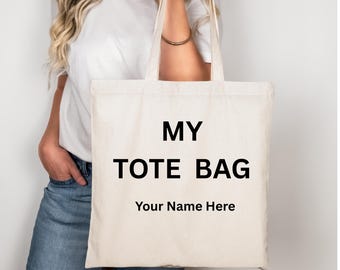 Mon sac fourre-tout. Sac fourre-tout en toile de polyester 18,5 x 15 x 4,7 pouces