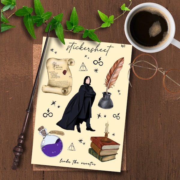 Harry Potter Sticker, Zaubertrank, Magie, Zauberwelt, Zauberei, Planner, Journal Sticker, Hogwarts, Gryffindor, Slytherin, Hufflepuff, Snape