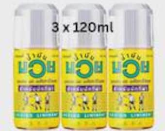 3x Namman Muay 120ml Thai Oil Muay Thai Boxing Muscle Healing Oil Liniment Muscle Warm up