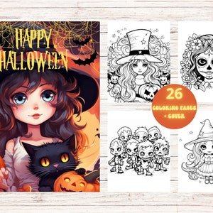 Happy Halloween coloring book for Kids, halloween printable, coloring page, halloween activity