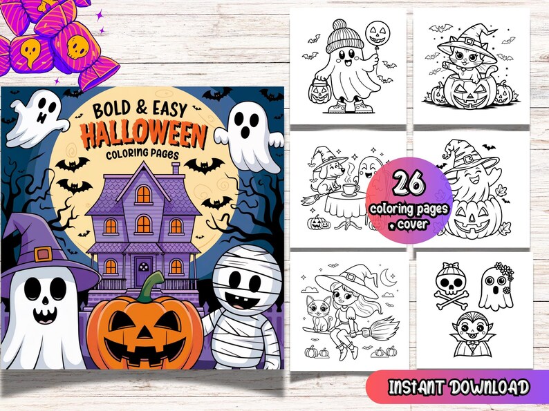 Bold amp Easy Halloween Coloring - Il 794xN.6376158470 Kgir 