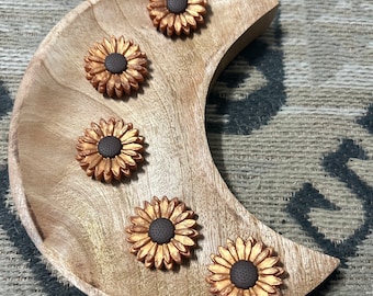 Copper daisy silicone bead, silicone focal beads, flower bead, focal bead