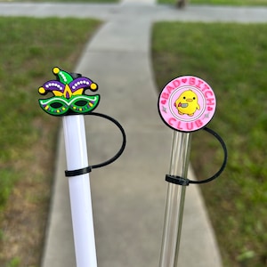 Mardi Gras straw topper, mask straw topper, New Orleans straw topper, funny straw topper, bad bitch straw topper
