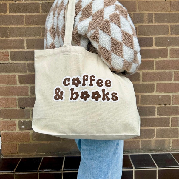 Bookish Tote Bag - Coffee & Books