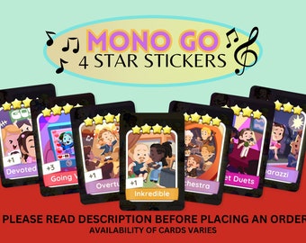 Mnpoly Go 4 Star Stickers (PLEASE READ DESCRIPTION before placing an order)