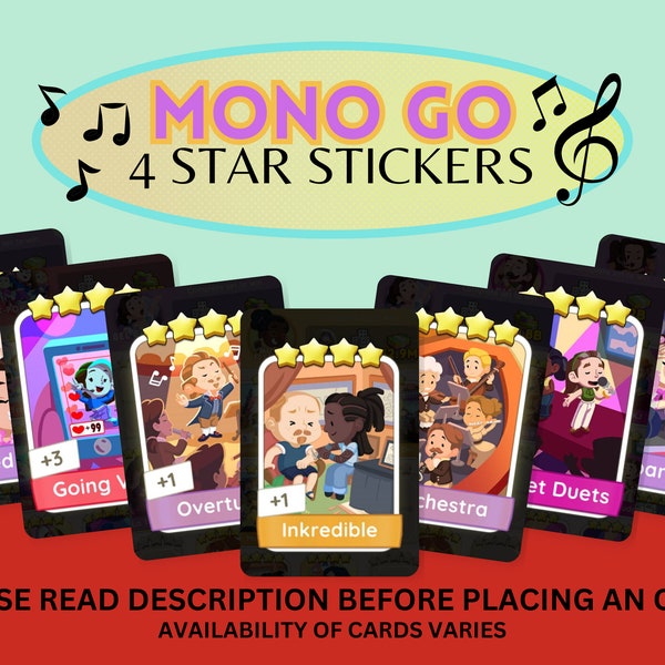 Mnpoly Go 4 Star Stickers (PLEASE READ DESCRIPTION before placing an order)