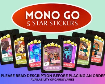 Mnpoly Go 5 Star Stickers (PLEASE READ DESCRIPTION before placing an order)