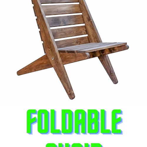 Foldable chair plan - Outdoor garden furniture digital plan. DWG, PDF, blueprint
