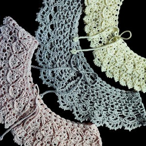 Crochet Collar – Handmade Vintage Style Lace Neck Accessory – Made to Order Crochet Peter Pan Collar for Dress or T-Shirt