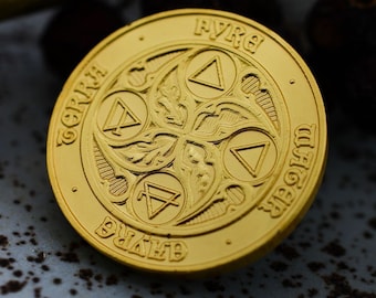 Coin of Alchemy - DnD / RPG 5e DM Roleplay Coin for Tabletop / LARP