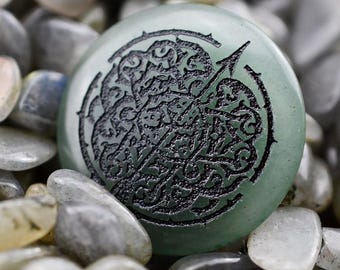 Talisman de ranger aventurine : pièce de décision en pierre gemme D2 pour RPG