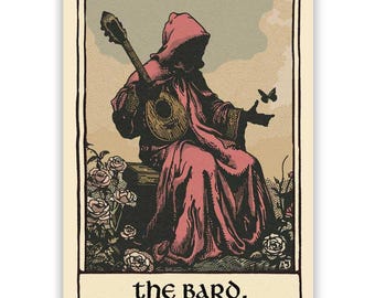 Barde - Impression d'art - Tarot des rôles