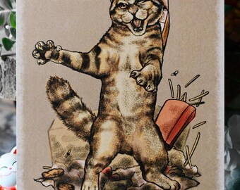 Le chat combattant - Impression artistique