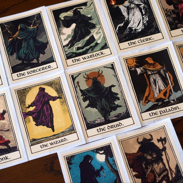 13 Tarot Stickers RPG DnD Classes Sticker Pack