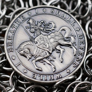 Coin of Armour - DnD / RPG 5e DM Roleplay Coin for Tabletop / LARP