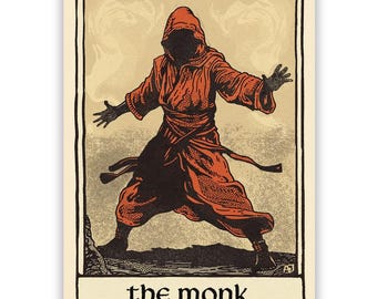 Moine - Impression d'art - Tarot des rôles