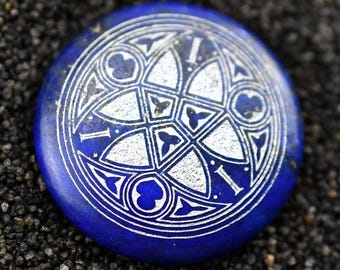 Lapis Lazuli Paladin Talisman : jeton RPG Gemstone d2